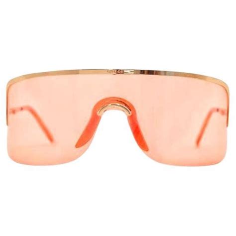 Gucci S/S 2001 pink shield sunglasses 